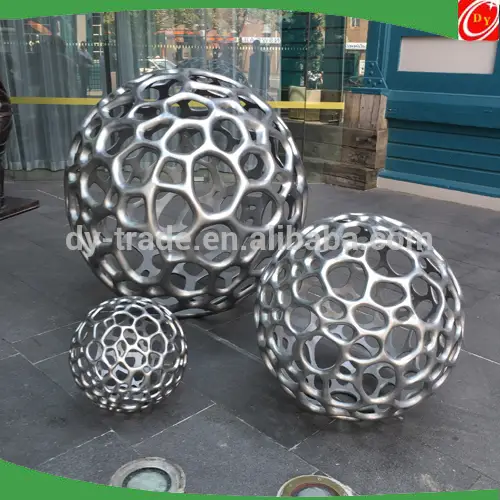 Hollow Stainless Steel Iron Sphere Sculpture 1