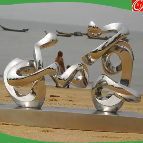 Abstract Sculpture Made of Stainless Steel 1