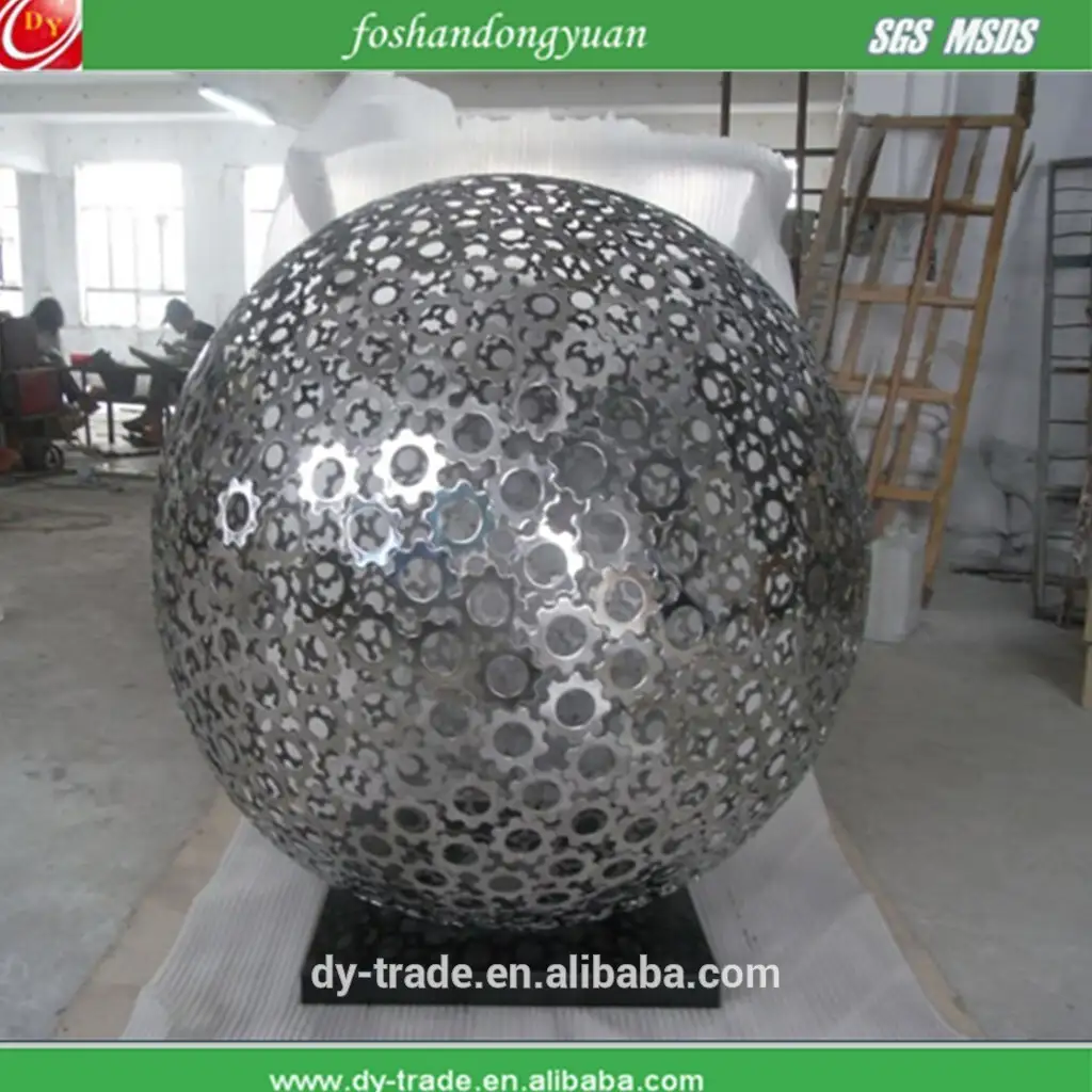 Bespoke 1000mm large stainless steel hollow spheres sculpture 1