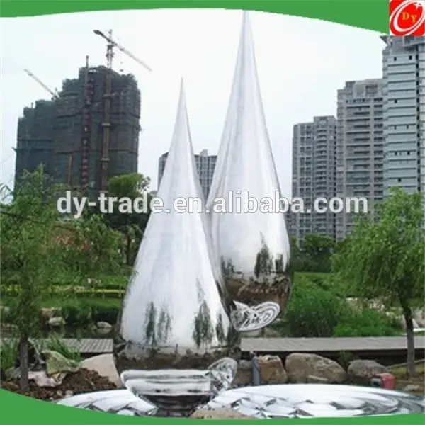 stainless steel mirror polished water decoration ball sculpture 1