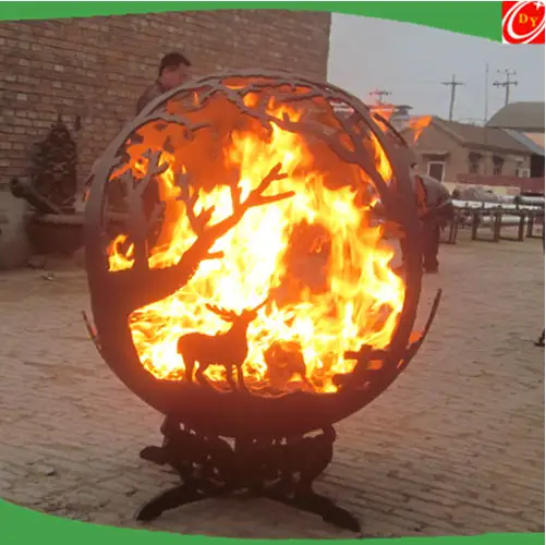 Hot sell outdoor carbon steel fire pits ,steel sphere fire pits 1