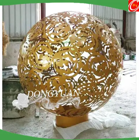 900mm openwork stainless steel ball sphere sculpture 1