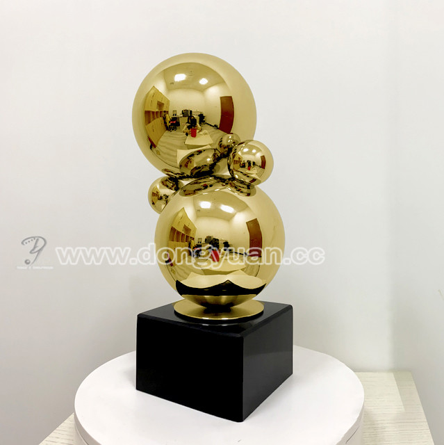 Stainless Steel GoldenArtwork SculptureArtistic Ornament for hotel 8