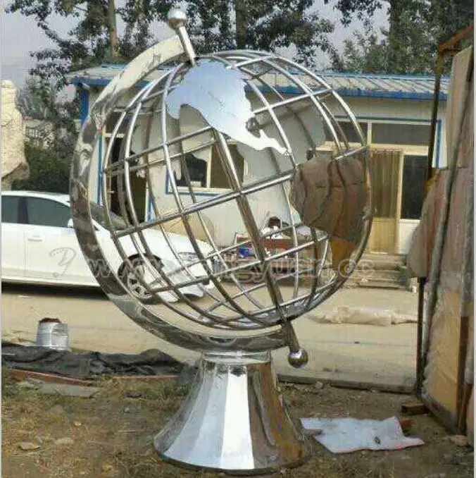 2000mm Giant Stainless Steel Earth Globe Sculpture for Outdoor Decoration 1