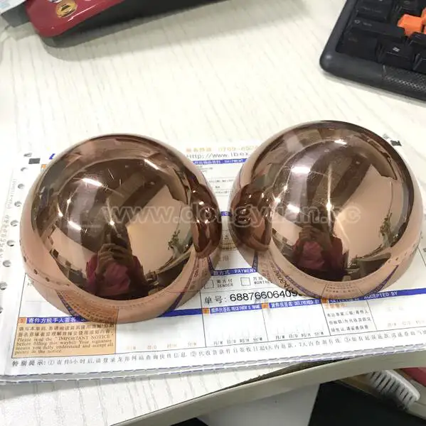 Pink Color Stainless Steel Half Sphere for Bath Bomb Soap Mould 1