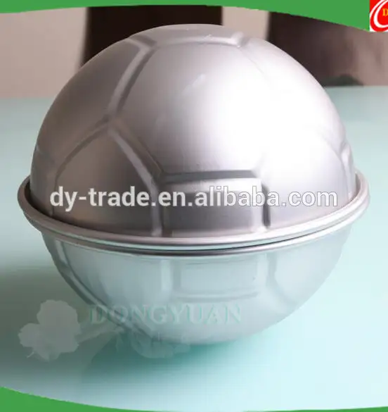 Aluminum Alloy Football Sphere Bath Bomb Molds Baby Birthday Cake Decorating Tools 1