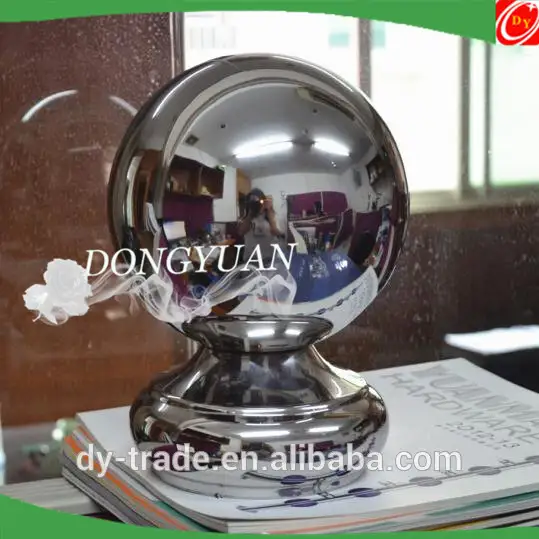 high polish stainless steel handrail balls with base 1