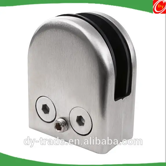 D Shaped Glass Clamps, glass brackets fittings 1