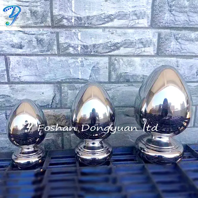 Stainless Steel Railing Egg Sphere, Steel Balcony Railing, SS Stair Railing and Outdoor Metal Handrail Ball 1