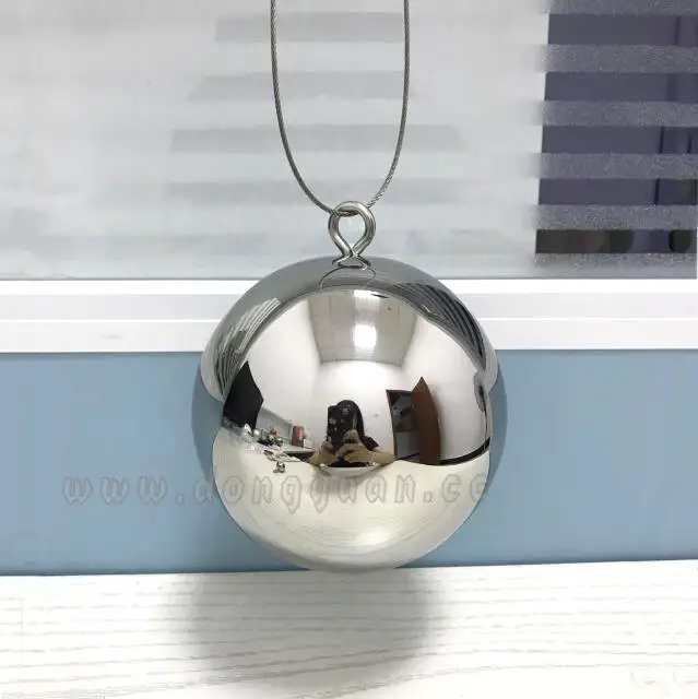 Mirror Polished Stainless Steel Round Christmas Ballfor HangingDecoration 1