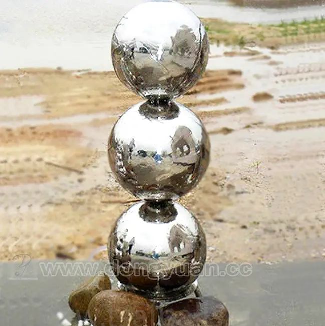 Stainless Steel Sphere Water Feature/Metal Smooth Mirror Ball Fountain 1