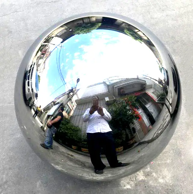 Stainless Steel Gazing Globes,High Polished Hollow Metal Steel Ball 1