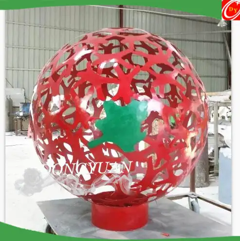 Stainless Steel Floral Orbs, Metal Garden Sculpture for Artwork 1