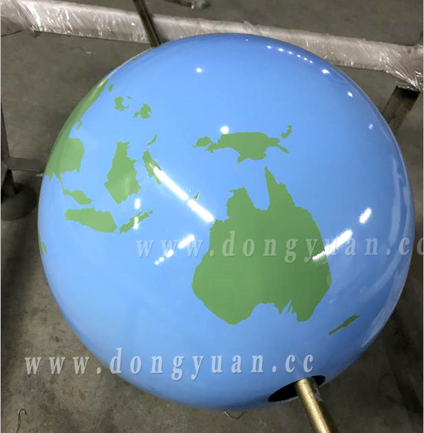 Blue Color Metal Hollow Ballfor Garden Art Decoration 4