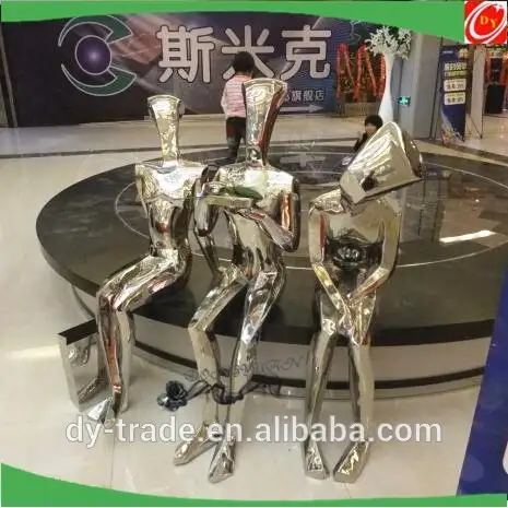 stainless steel figure sculpture/ metal sculpture for indoor decoration 1