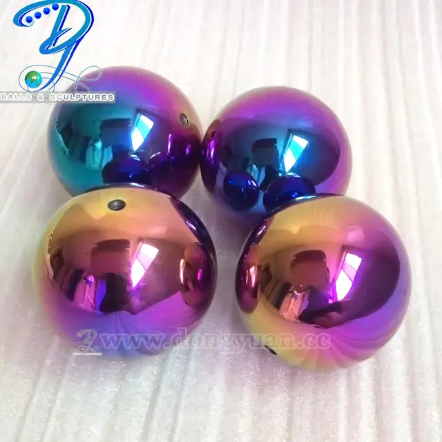 Gazing and Reflection Stainless Steel Hollow Ball with Rainbow Color 1