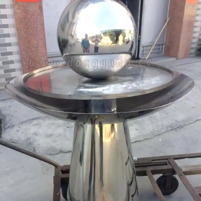 Gazing Stainless Steel Ball Spinning Water Ball Fountain 1