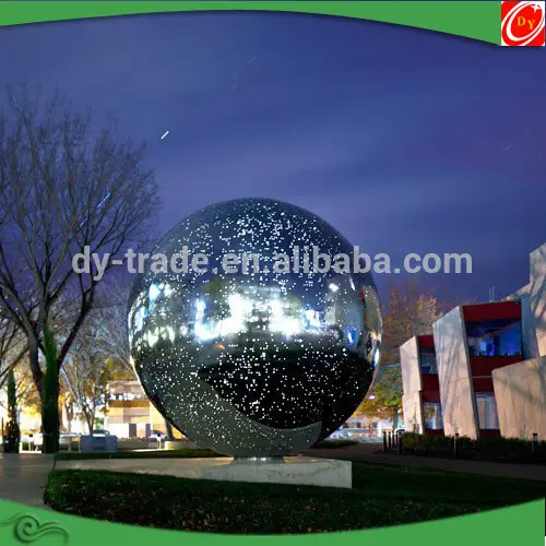 Shiny Stainless Steel Large Decoration Sculpture with Light 1