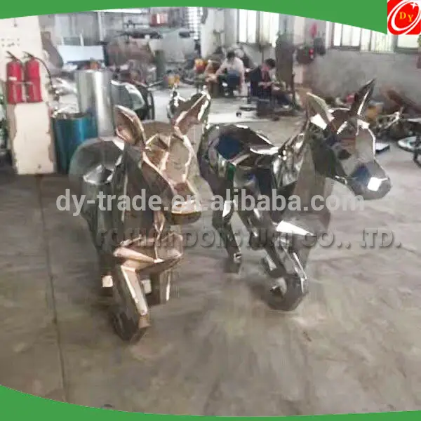 Mirror Polished Life Size Stainless Steel Animal Art Crafts for Sale 1