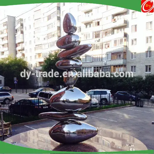 Mirror Stacked-up Contemporary Outdoor Stone Sculpture 1