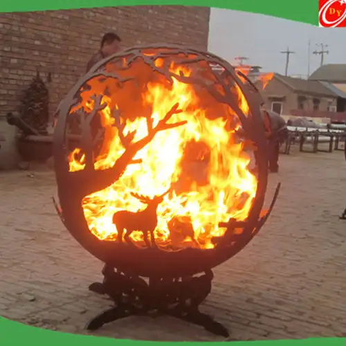 Decorative Outdoor Iron Mild Steel Fire Pits Sphere Ball/Winter Garden Ball 1