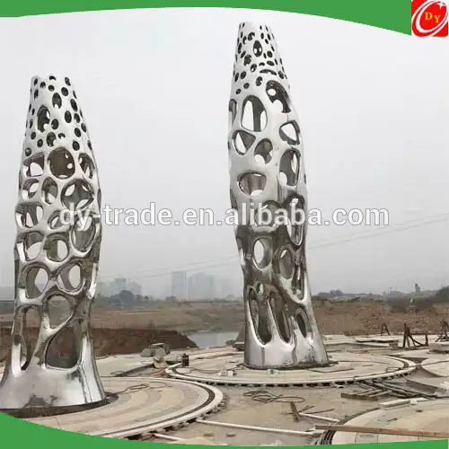 Abstract Stainless Steel Outdoor Large Fish Sculpture 1