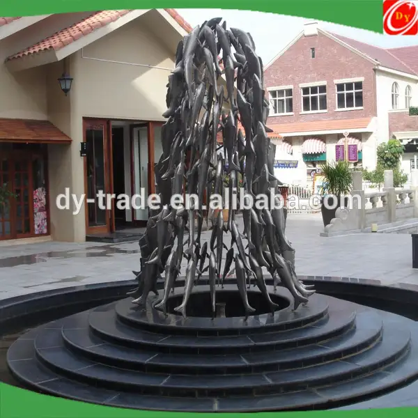 Modern Large Fishs Arts animals outdoor decoration stainless steel metal abstract garden outdoor sculpture 1