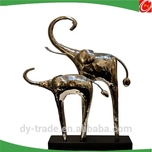 Modern style abstract stainless steel sculpture ,elephant /fish/bird animal sculpture 1