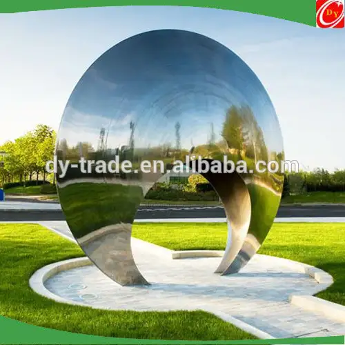 Garden stainless steel sculpture , large hollow stainless steel ball sculpture 1