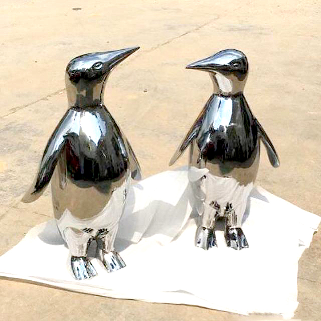 Stainless Steel ContemporaryPenguin Art Statue 3