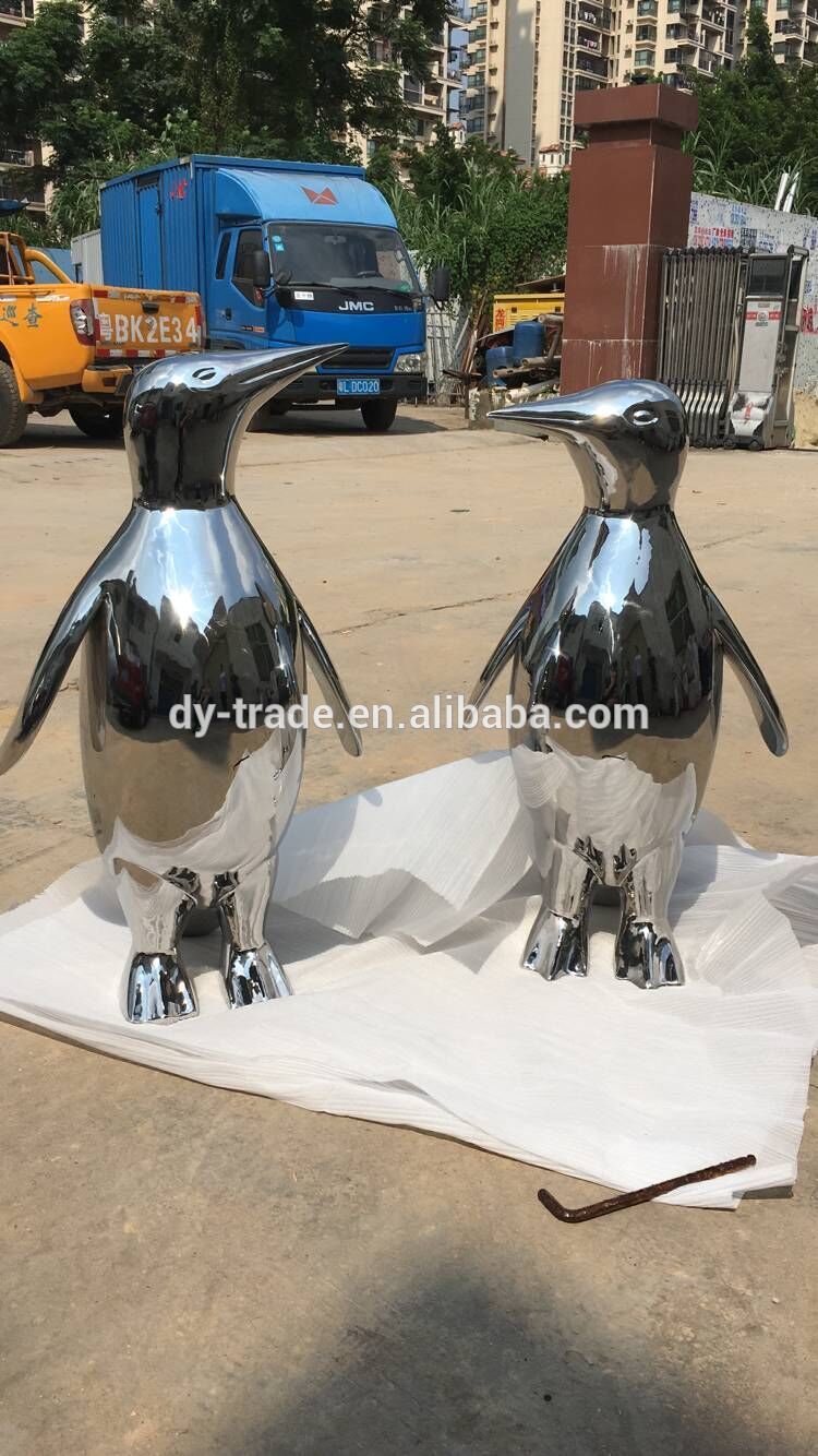 Stainless Steel ContemporaryPenguin Art Statue 5