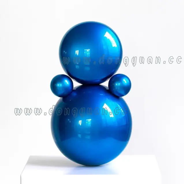 Stainless Steel Bule Sphere ArtworksMetal Artistic Ornament for Hotel 1