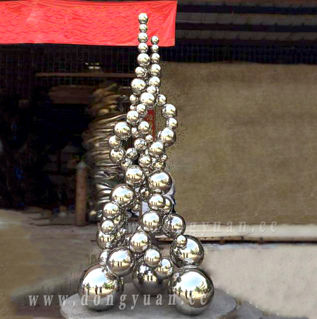 Metal Ball Artwork , Gazing Ball Sculpture, Steel Ball for Cityscape 1