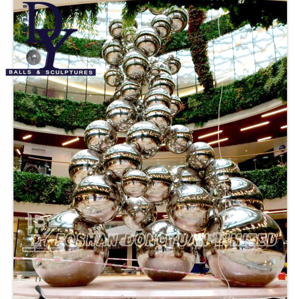 Metal Ball Artwork , Gazing Ball Sculpture, Steel Ball for Cityscape 2