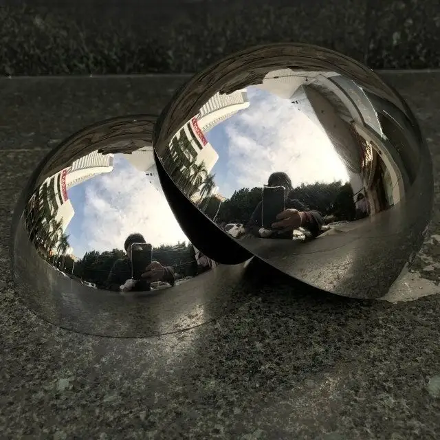150MM Golden Color Stainless Steel Half Ball HemiSphere For Wall Decoration 1
