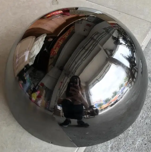 Glossy Inox Steel Half Sphere 200mm 1