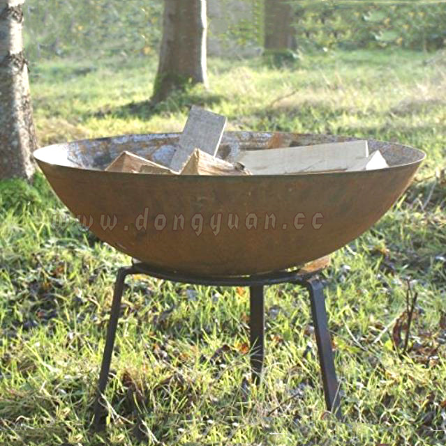 Decorative Outdoor Iron Mild Steel Half Ball for Fire Pit, Feuer Stahlkugel 5
