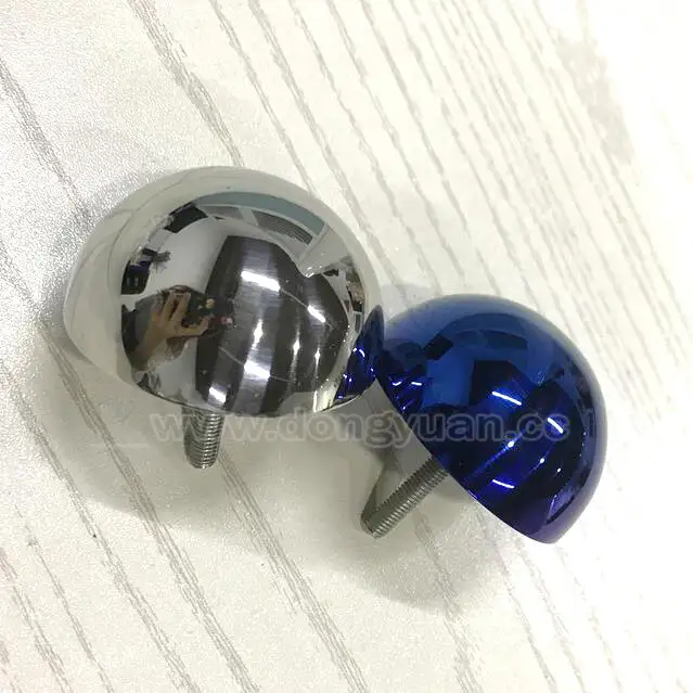High Polished Stainless Steel Hemisphere with Thread Rod for Wall Decoration Furniture Parts 1