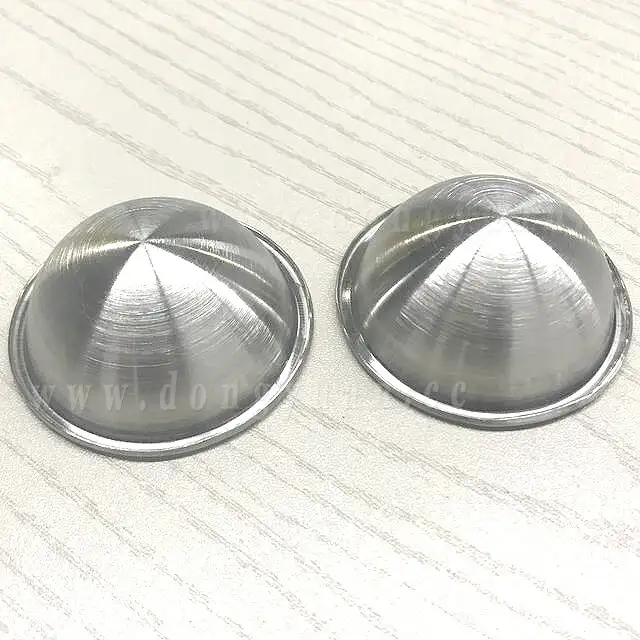 65mmBrushed Surface Stainless Steel Bath Bomb Mold with Rolled Edge 1