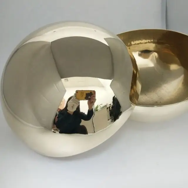 250mm Brass Hemisphere Half Ball Copper Half Sphere With Shiny Surface 1