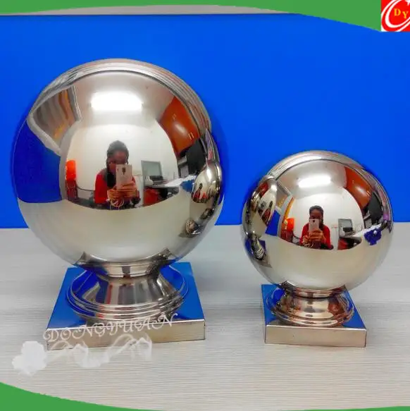 304 stainless steel metal solder ball Siamese tee ball holder hollow decorative seamless hollow sphere Collectibles 1