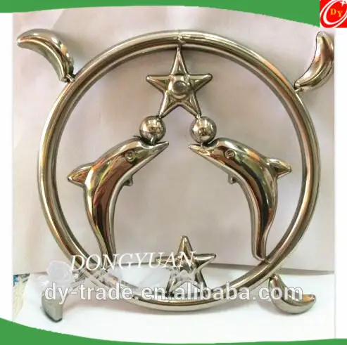 stainless steel double fish rosettes for gate accessories, metal door hardware 1