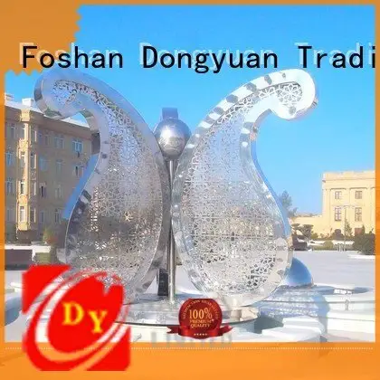 outdoor champagne brush cutouf DONGYUAN large metal yard sculptures 1
