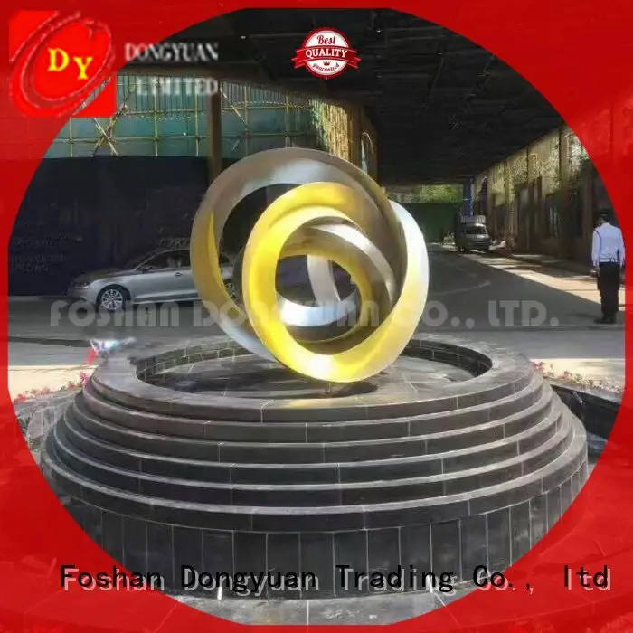 decoration red stainless globe DONGYUAN metal tree sculpture 1