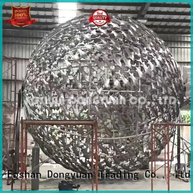 DONGYUAN Brand soccer large metal yard sculptures mirror outdoor 1