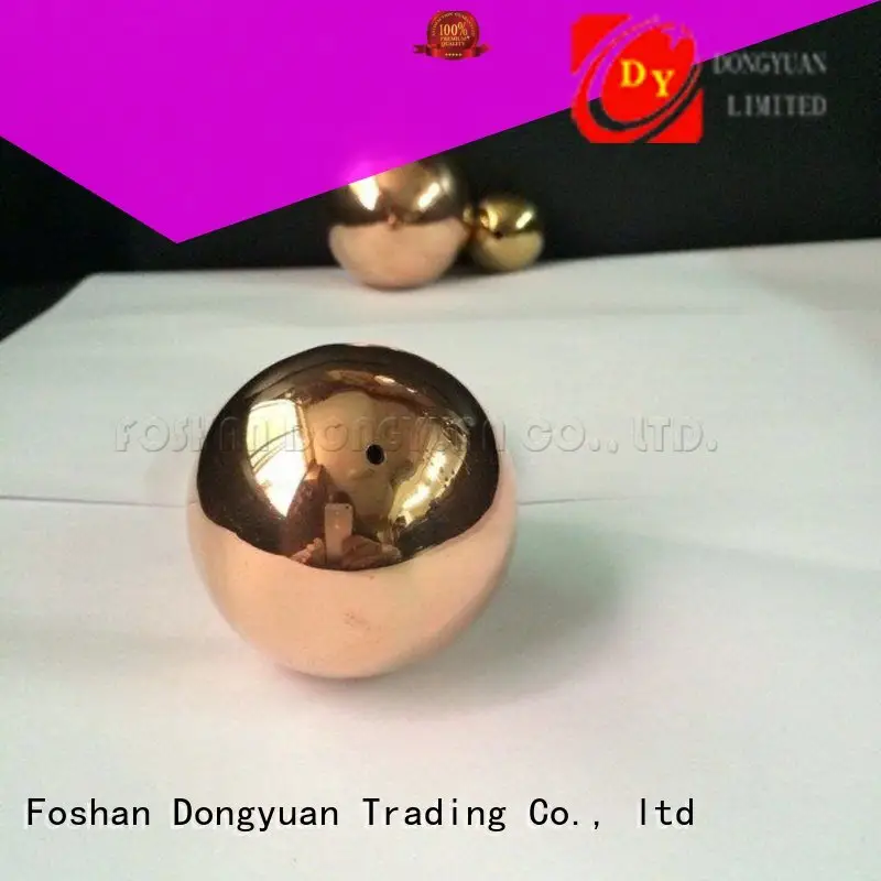 DONGYUAN 2 inch stainless steel balls plated gold screwthread 1