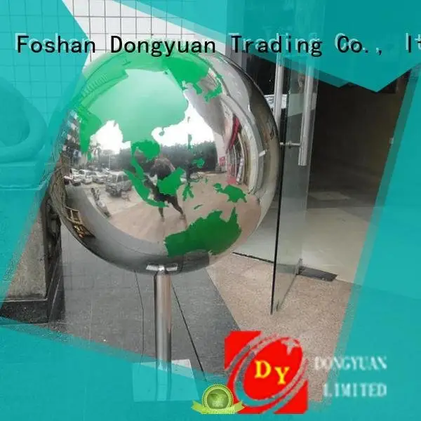 DONGYUAN Brand polished designer large metal yard sculptures soccer laser 1