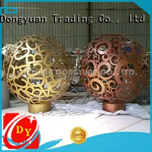 bottle soccer plaza polished DONGYUAN metal tree sculpture 1