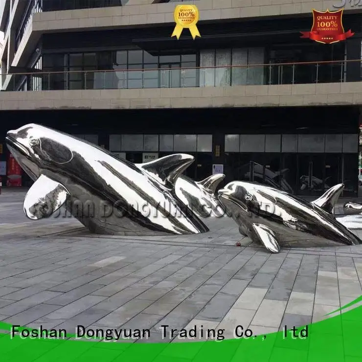 Quality large metal yard sculptures DONGYUAN Brand fish metal tree sculpture 1
