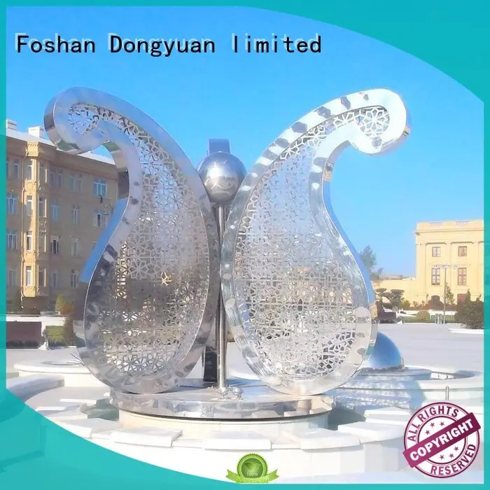 mirror abstract metal sculpture golden for outdoor DONGYUAN 1